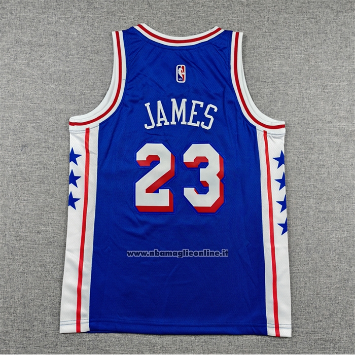 Maglia Bambino Philadelphia 76ers Lebron James No 23 Icon 2025-26 Blu
